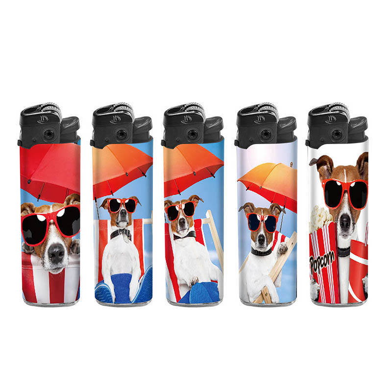 Cool Dog Good Design Custom Logo Refillable/Disposable Cigarette Lighter