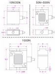 Miniature force transducer 300N tension force measurement 500N