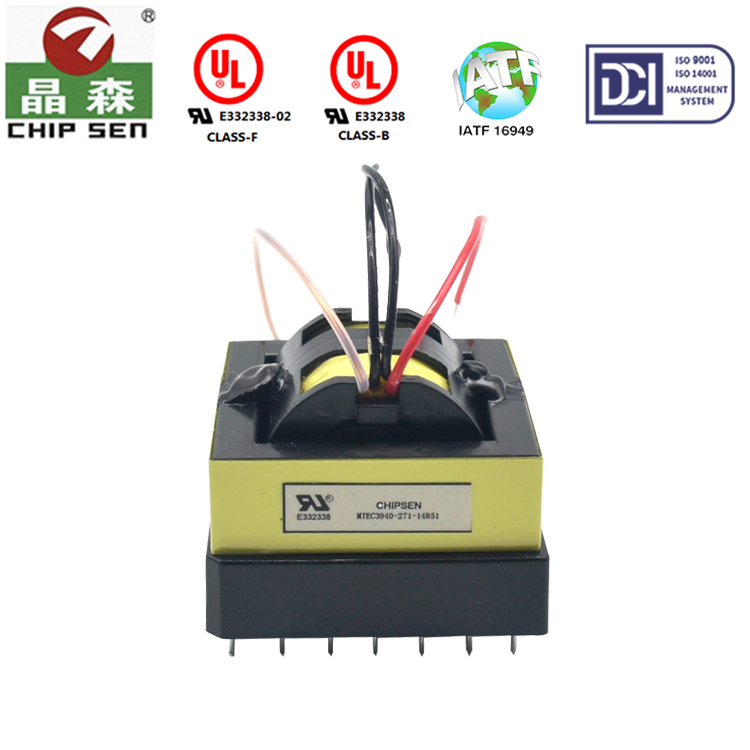 Copper Winding 240v Ac to 12v Dc Ec Ferrite Core LED 500va Electrical Control Single Phase High Frequency Power Transformer