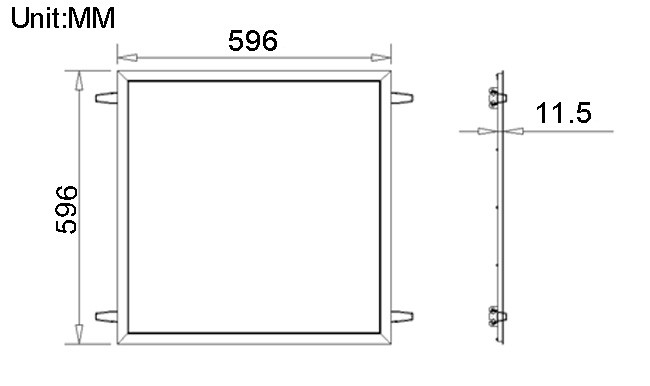 80lm/w Customized LED Panel Light 600x600 For Commercial Lighting IP44