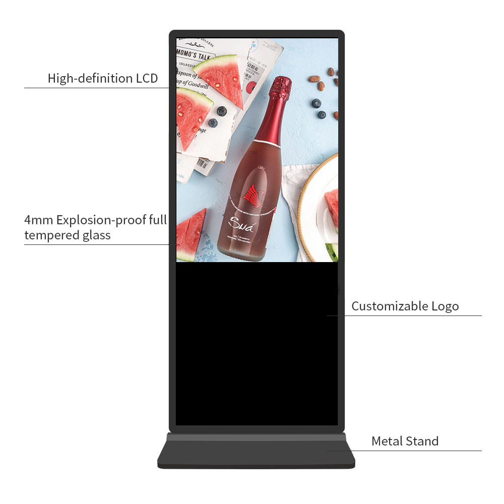 Outside 3G WIFI Module h264 Floor Standing Digital Signage