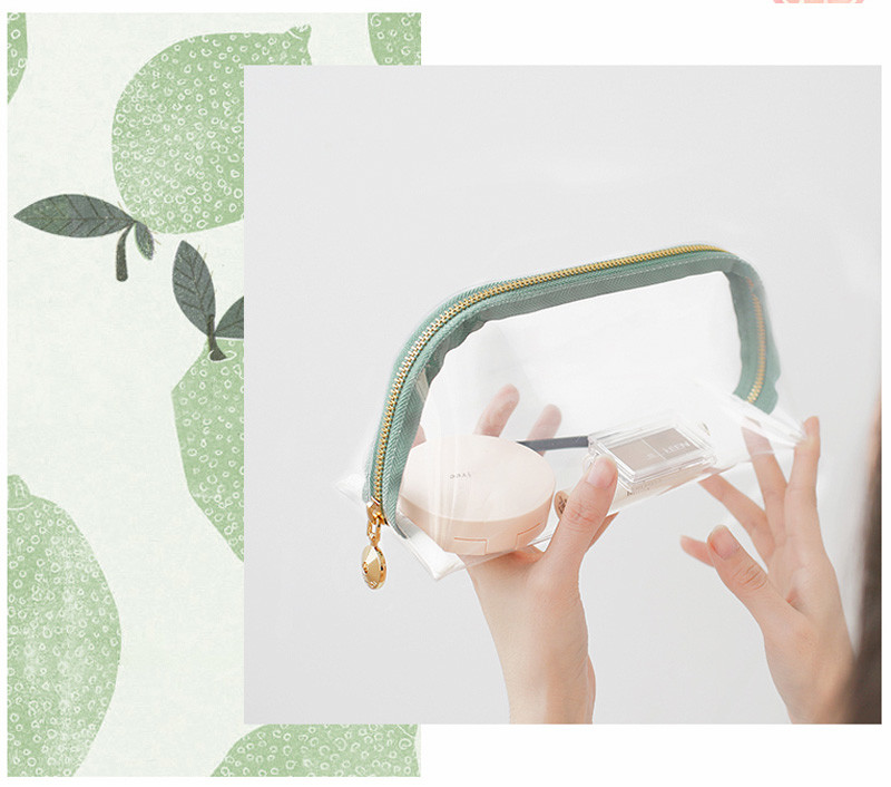 Wholesale Factory Direct Sell Blank Transparent Waterproof Zipper Makeup Bag