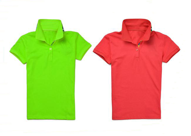 Short Sleeve Cotton Polo Shirts , Corporate Polo Shirt Design Double Layer Collar