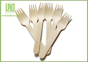 China Wooden Biodegradable Disposable Cutlery Forks For Picnic Take out Food wholesale