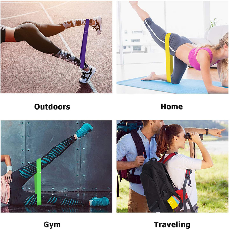 ZH 3 PCS Body Buliding Natural Latex Resistance Bands Silicone Personalized
