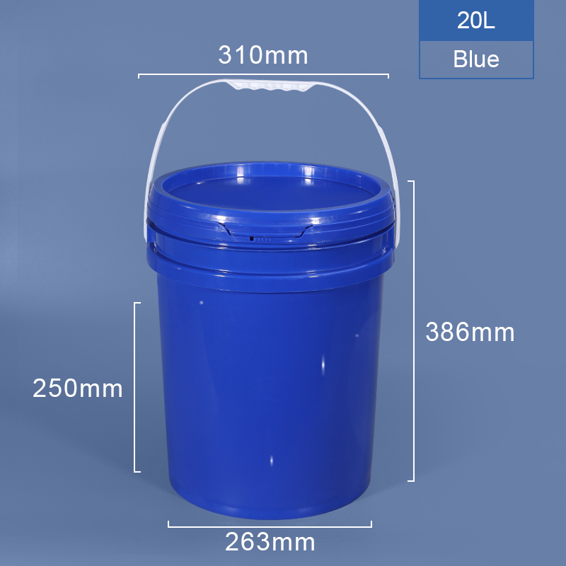 liquid fertilizer PP Round Plastic Bucket With Lid Handle Printing with Heat Transfer