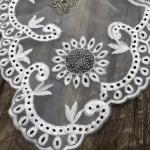 Lace Fabric Embroidery Hanfu Accessories Three-dimensional Embroidery Cloud