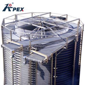 China Long Life Low Maintenance Spiral Belt Freezer , Ss304 Vertical Cooling Conveyor For Sale wholesale