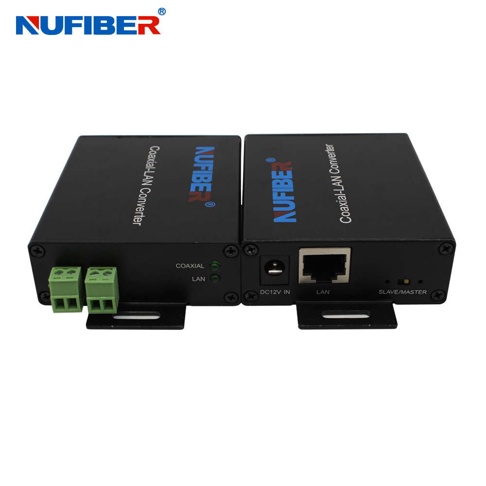12VDC Ethernet Over Coaxial Extender , IP Over 2 Wire Ethernet Extender