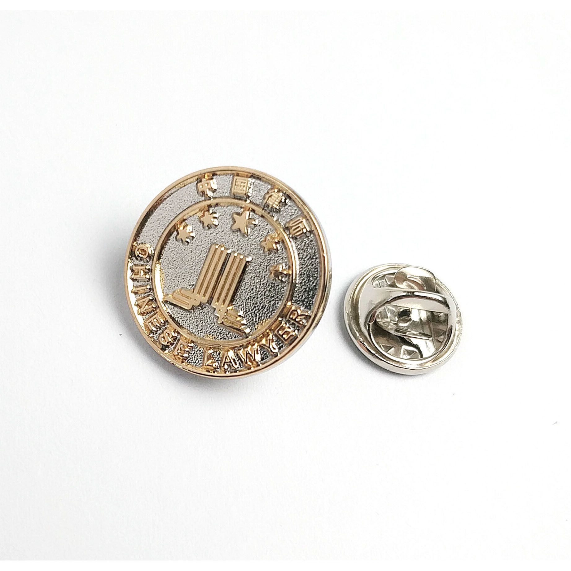 Round Shape Custom Bicolor Badges 2mm Thickness