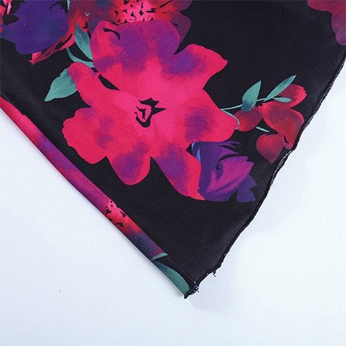 OEM maufactory European and American polyrster sleeveless short skirt sexy V -neck rose printed ruffled camisole dress