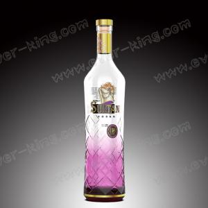 China Cap Sealing Metal Label 700mL Glass Spirit Bottles wholesale