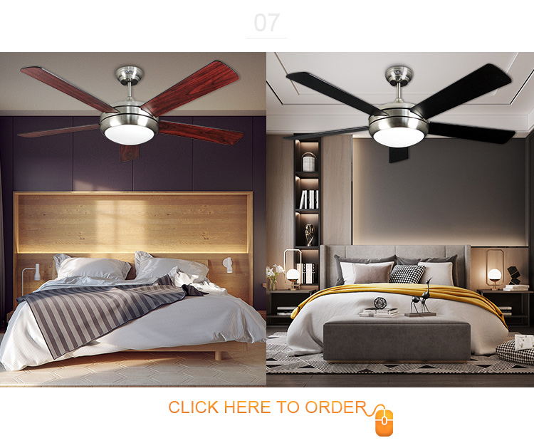 110V/50Hz Voltage 1stshine 52 Inch Air Cooling DC Motor 5 Plywood Blade Modern LED Ceiling Fans with Lights