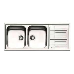 China Stainless Steel Kitchen Sink With Drainboard Rust Resistant Durable wholesale