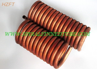 Extruded Cupronickel Copper Tube Coils For Water Heater Boilers , Fin Coil