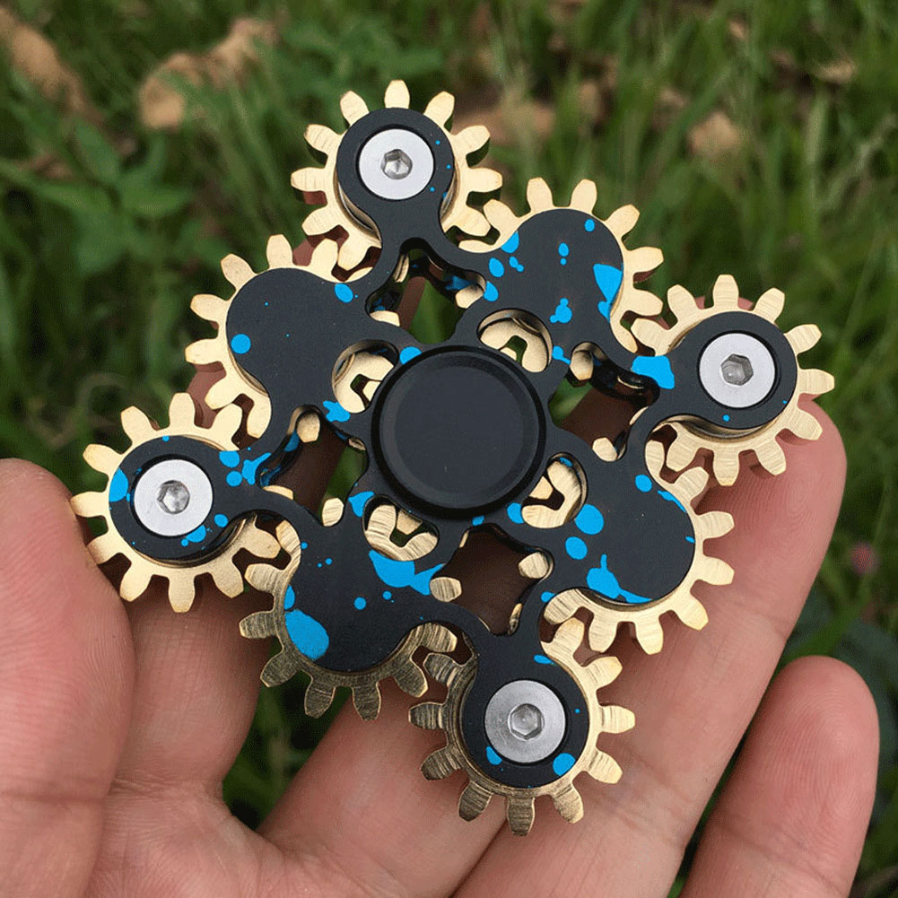 Metal Nine Tooth Linkage Spinner Fidget Toy for Adults' Stress and Anxiety Relief