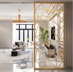China Laser Cut Stainless Steel Wall Divider PVD Coated HV230 Hardness wholesale