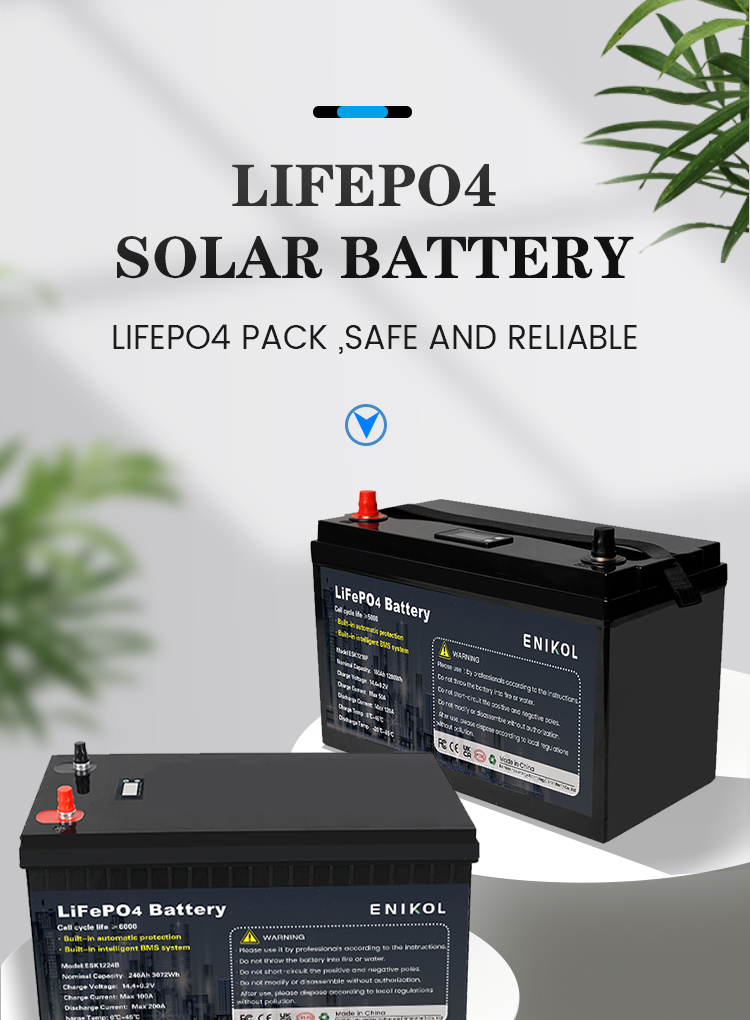 12V 100ah RV LiFePo4 Battery Energy Storage Solar Lithium Ion Battery Pack
