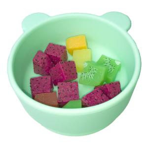 China Bear Shape Silicone Baby Tray Food Grade Food Feeding Infant Suction Plate wholesale