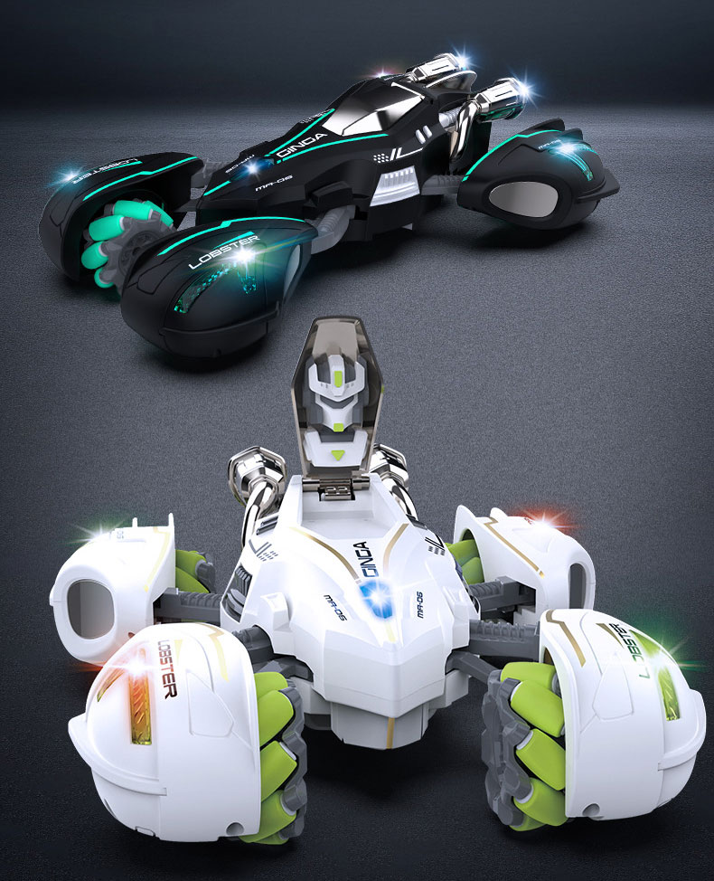 1 14 2.4Ghz 4WD RC Cars Remote Control Car Drift Stunt Dual Form One Key Deformation