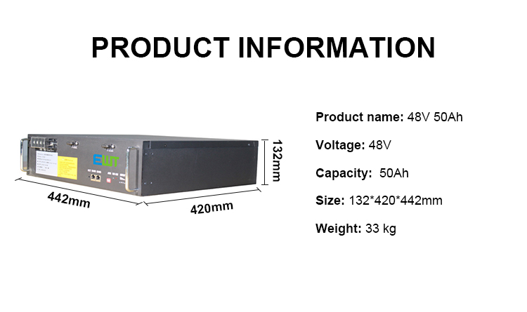 IFR32700 LFP Lithium Ferro Phosphate Batteries 48V 50Ah LiFePO4 Li Ion Battery
