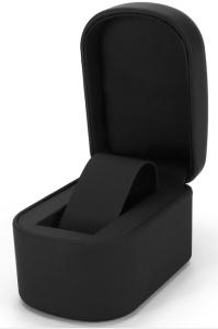 China Luxury Black Leather Watch Box Debossed Logo Exquisite Workmanship wholesale