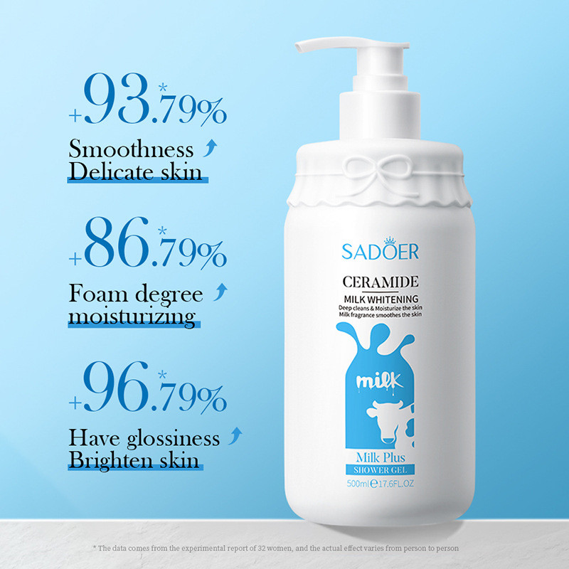 MSDS Goat Milk Shower Gel Body Clean Care Skin Moisturizing Brightening Exfoliating Shower Gel