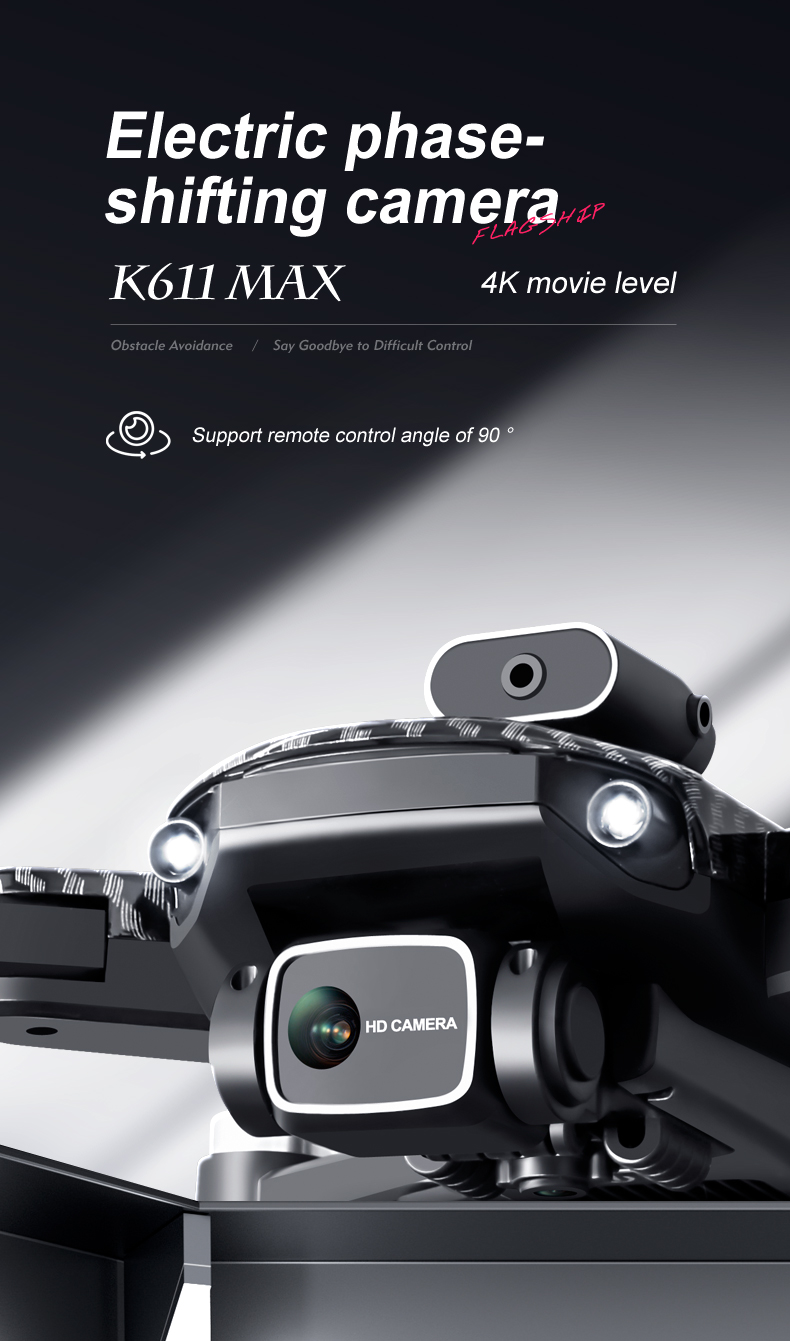 K818max 360 Degree Flip Drone Professional 4k Obstacle Avoidance Fpv Wifi Camera Electric for Intermediate Operators 122 g