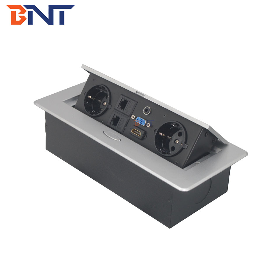 BNT European power conference table socket with media interface