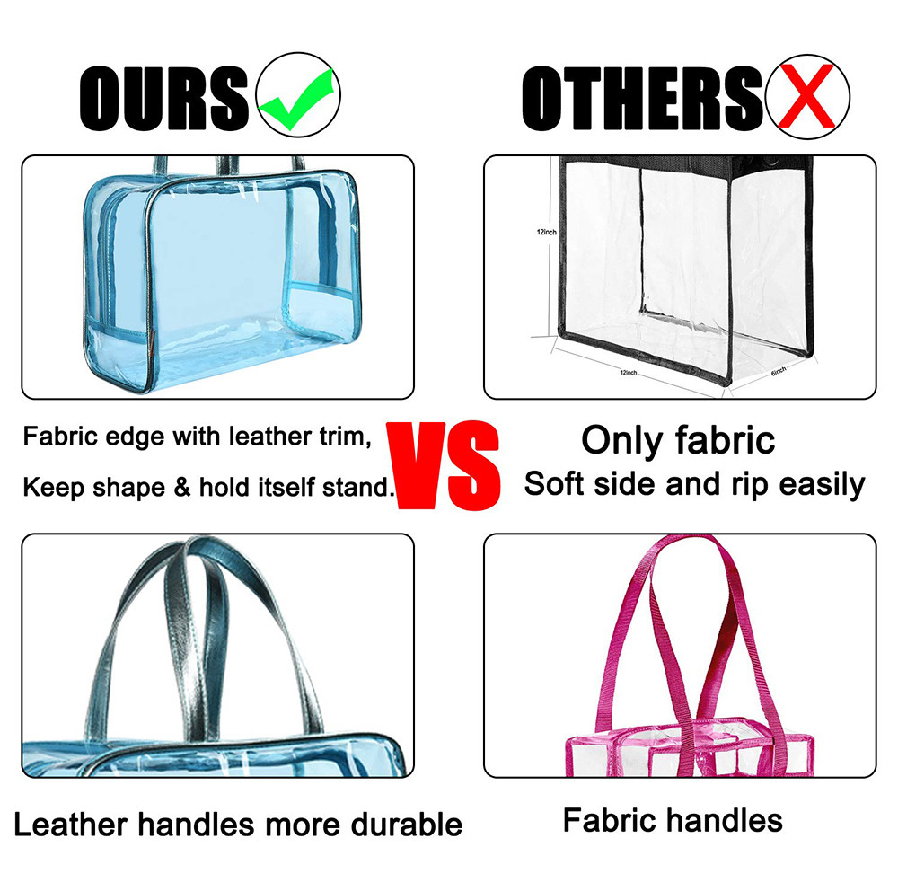 5 In 1 PVC Leather Travel Transparent Cosmetic Bags