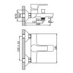 500000 Cycles Bath Shower Mixer Faucet With Shower Head