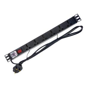 China PDU 6 Way 19'' 13A UK Plug For Rack Network Cabinet wholesale