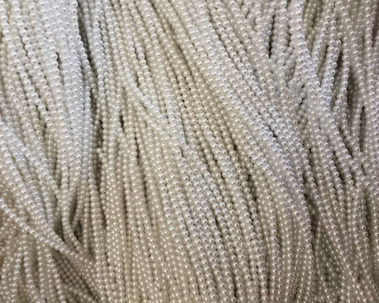 High Quality DIY Handmade ABS Plastic 8mm White Imitation Pearl Bead Strand
