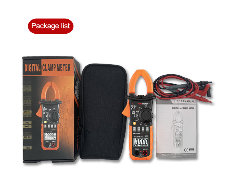 Auto and Manual Range Digital Clamp Meter T-RMS INRUSH Current meter MAX MIN values measurement