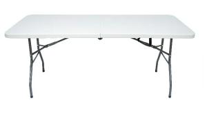 China Heavy Duty Utility Plastic Camping Folding Table Chair 6ft Indoor Outdoor Portable wholesale