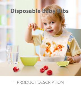 China Eco Friendly Waterproof Disposable Baby Bib PE Film Material wholesale