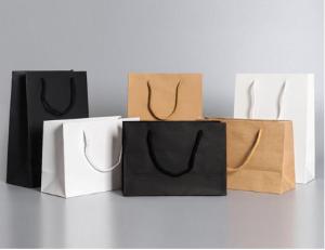 China 5kgs Loading Flexo Printing Printed Paper Shopping Bags wholesale