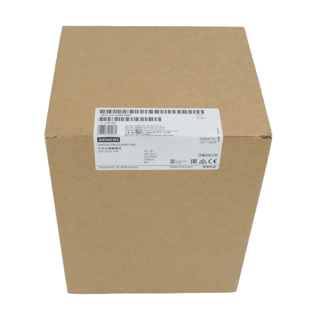 SIEMENS PLC SIMATIC S7-1500 CPU 1512C-1 PN 6ES7512-1CK00-0AB0 SIMATIC MEMORY CARD REQUIRED