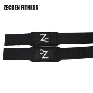 China Figure 8 Weightlifting Wrist Straps Black Gymnastic Fitness Thicker Cotton wholesale
