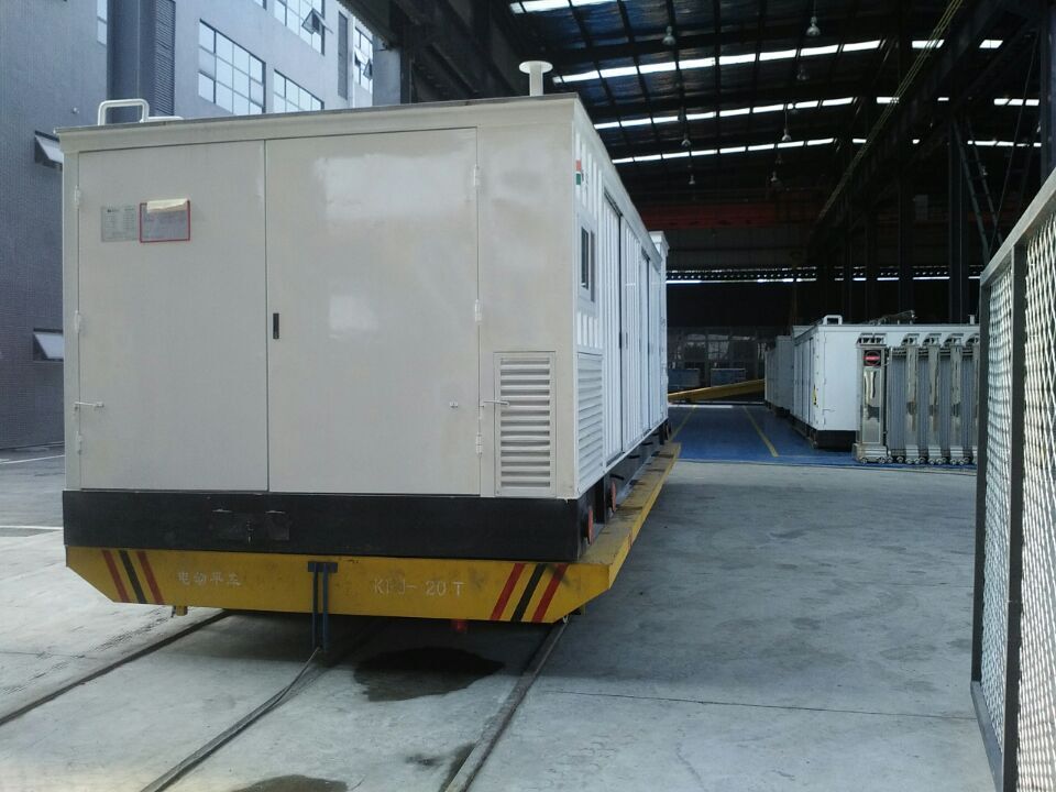 9 ton cable reel power transfer flat cart on rail motorized transfer trolley for machine parts handling