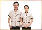 Delicate Handwork Hotel Staff Uniforms Various Colors Slim Fit V - Neck Style