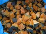 Frozen Steamed Sweet Pumpkin Dices unpeeled, size 2.5 * 2.5 mm