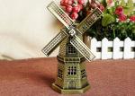 Miniature DIY Craft Gifts World Famous Building Model Brass Dutch Windmill