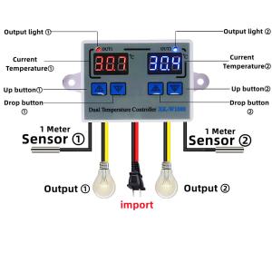 China Dual LED Digital Thermometer Controller Electric Heating 220V wholesale