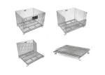 Professional Metal Cage Containers / Galvanised Steel Cages For Storage