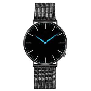 China Ultra Thin Stainless Steel Back Quartz Watch , Black Color Quartz Dress Watch wholesale