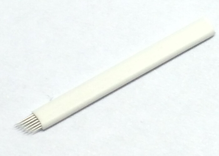 Manual Pen Permanent Makeup Needles , 7 Pin Eyebrow Tattoo Needles