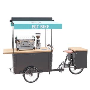 China Electric Stainless Steel Coffee Bike Cart With Large Storage tank wholesale
