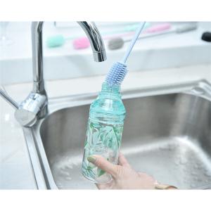 China OEM Flexible Collapsible Silicone Bottle Cleaning Brush wholesale