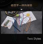 Personalized Reusable Stainless Steel Straws Engraved Gold Silver Green